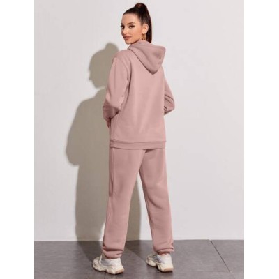 EZwear Drawstring Drop Shoulder Thermal Lined Hoodie & Sweatpants - Choose Your