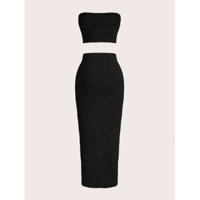 EZwear Solid Tube Top & Pencil Skirt - Choose Your Size