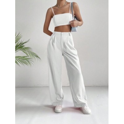 EZwear Solid Crop Cami Top & Pants - Choose Your Size