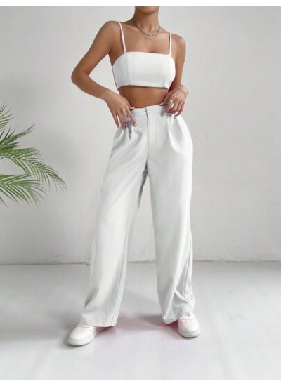 EZwear Solid Crop Cami Top & Pants - Choose Your Size