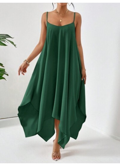 Essnce Stylish Women.s Loose Fit Maxi Length Spaghetti Strap Dress - Choose You