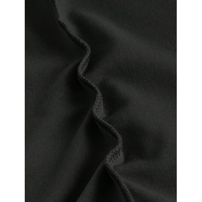 MOD Draped Collar Solid Ruched Layered Ruffle Hem Halter Neck Black Mini Dress