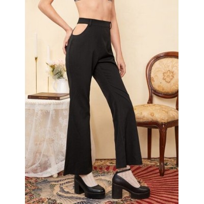 BAE Solid Cutout Flare Leg Pants - Choose Your Size