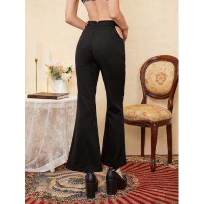 BAE Solid Cutout Flare Leg Pants - Choose Your Size