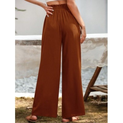 LUNE Paperbag Waist Wide Leg Pants - Choose Your Size