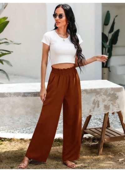 LUNE Paperbag Waist Wide Leg Pants - Choose Your Size