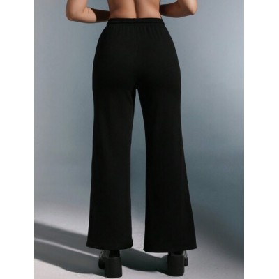 ICON Rhinestone Detail Wide Leg Sweatpants - Choose Your Size