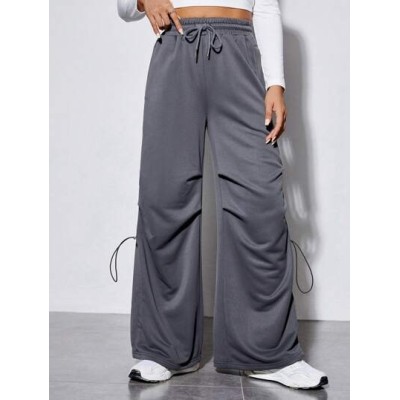 PETITE Drawstring Waist Wide Leg Sweatpants - Choose Your Size