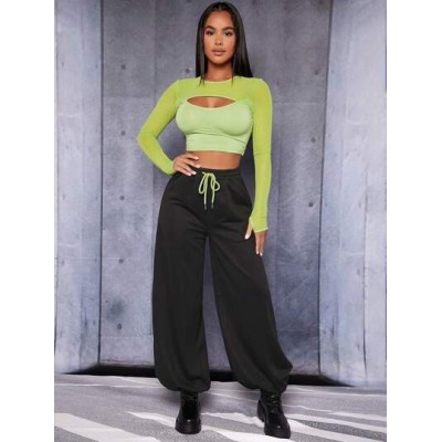 PETITE Drawstring Waist Solid Sweatpants - Choose Your Size