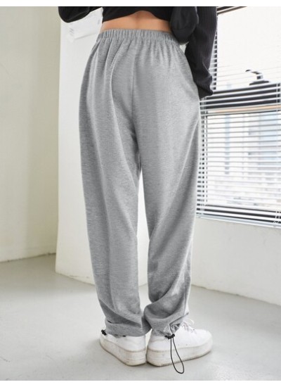 Letter Graphic Drawstring Hem Sweatpants - Choose Your Size