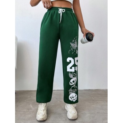 EZwear Women.S Skull & Butterfly Printed Drawstring Waist Sweatpants - Choose Y