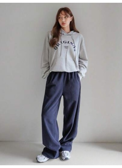 Solid Elastic Waist Slant Pocket Sweatpants - Choose Your Size