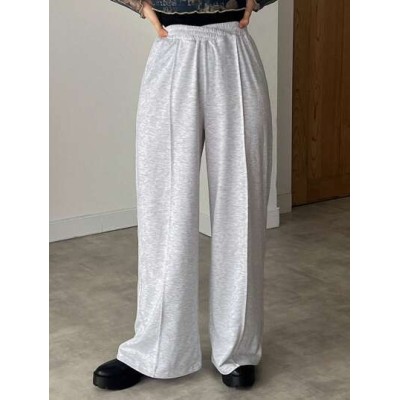 Women.S Solid Color Elastic Waist Jogger Pants - Choose Your Size