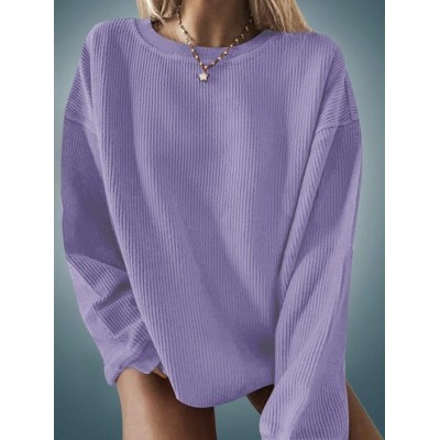 EZwear Women.s Round Neck Long Sleeve Sweatshirt - Choose Your Size