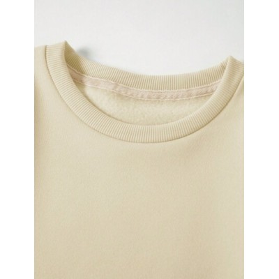 EZwear Letter Print Round Neck Sweatshirt - Choose Your Size