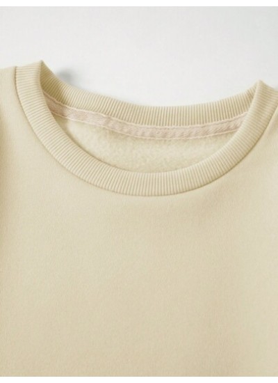 EZwear Letter Print Round Neck Sweatshirt - Choose Your Size