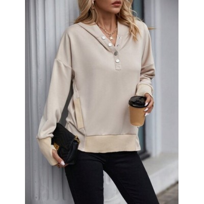 LUNE Half Button Drop Shoulder Hoodie - Choose Your Size