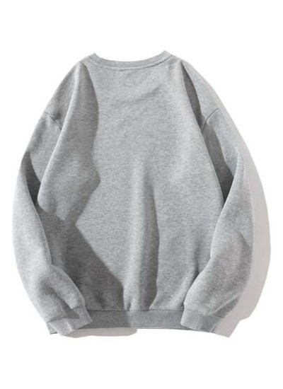 EZwear Letter Graphic Thermal Lined Sweatshirt - Choose Your Size