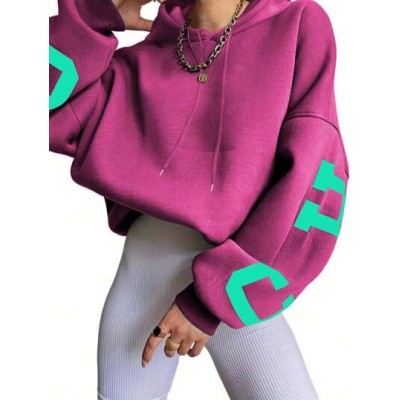 EZwear Women.S Hoodie With Letter Print - Choose Your Size