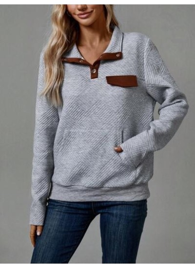 LUNE Contrast Trim Kangaroo Pocket Sweatshirt - Choose Your Size