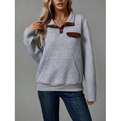 LUNE Contrast Trim Kangaroo Pocket Sweatshirt - Choose Your Size