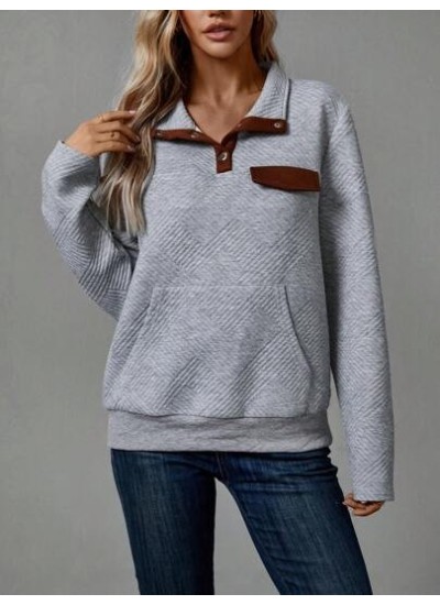 LUNE Contrast Trim Kangaroo Pocket Sweatshirt - Choose Your Size