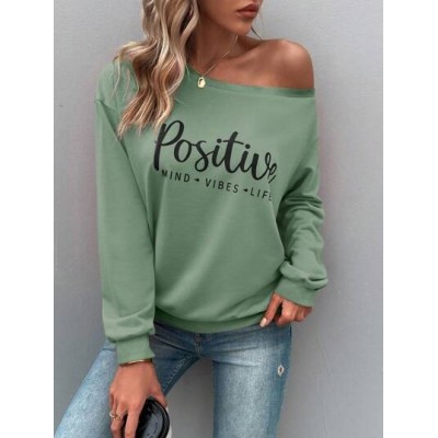 LUNE Letter Graphic Drop Shoulder Sweatshirt - Choose Your Size