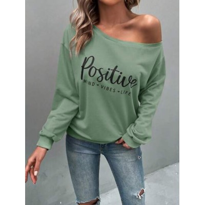 LUNE Letter Graphic Drop Shoulder Sweatshirt - Choose Your Size