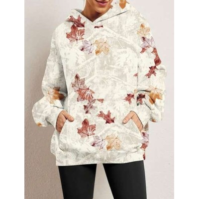 LUNE Women.s Random Printed Kangaroo Pocket Hoodie - Choose Your Size