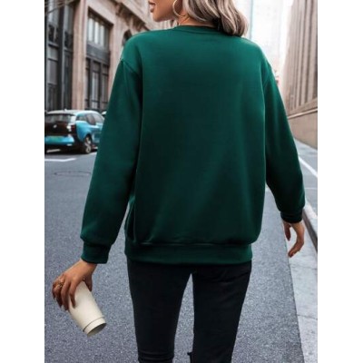 LUNE Heart And Leopard Print Thermal Lined Sweatshirt - Choose Your Size
