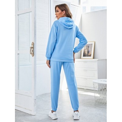 Essnce Drawstring Drop Shoulder Thermal Lined Hoodie & Sweatpants - Choose Your