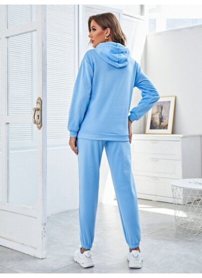 Essnce Drawstring Drop Shoulder Thermal Lined Hoodie & Sweatpants - Choose Your