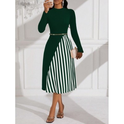 Lady Women.s Striped And Printed A-Line Dress - Choose Your Size