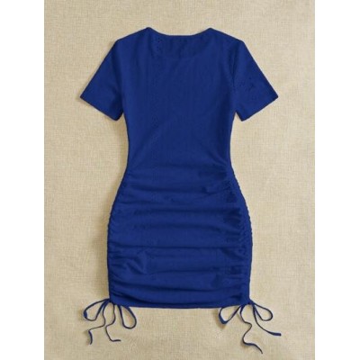 EZwear Drawstring Side Schiffy Bodycon Dress - Choose Your Size