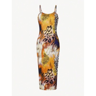 Slayr Women.S Leopard Print Patchwork Cami Dress - Choose Your Size