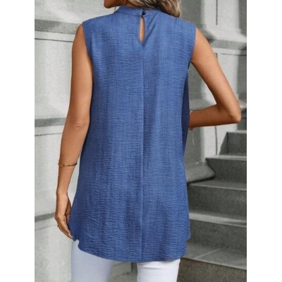 Essnce Women.s Asymmetrical Hem Sleeveless Blouse - Choose Your Size