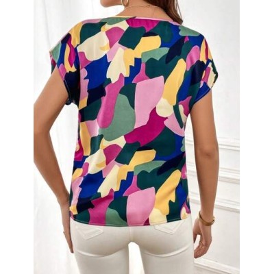 Clasi Allover Print Batwing Sleeve Blouse - Choose Your Size