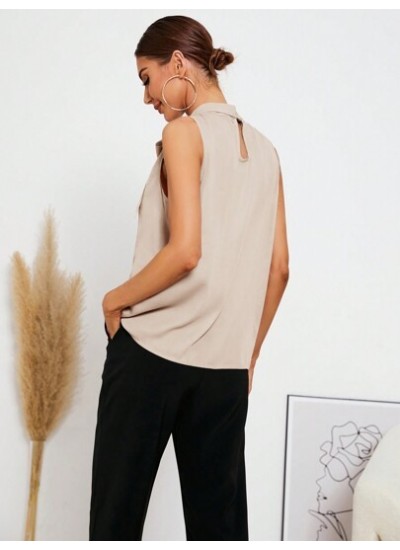 LUNE Sleeveless Knotted Neck Blouse - Choose Your Size