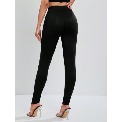 Tall High Waist Slim Fit Stretchy Black Pants For Work And Commute - Choose You