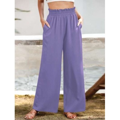 LUNE Paperbag Waist Wide Leg Pants - Choose Your Size