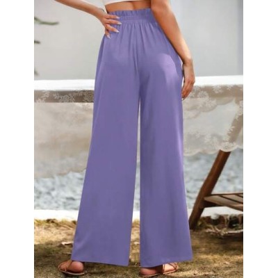 LUNE Paperbag Waist Wide Leg Pants - Choose Your Size