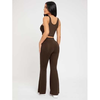 PETITE High Waist Flare Leg Pants - Choose Your Size