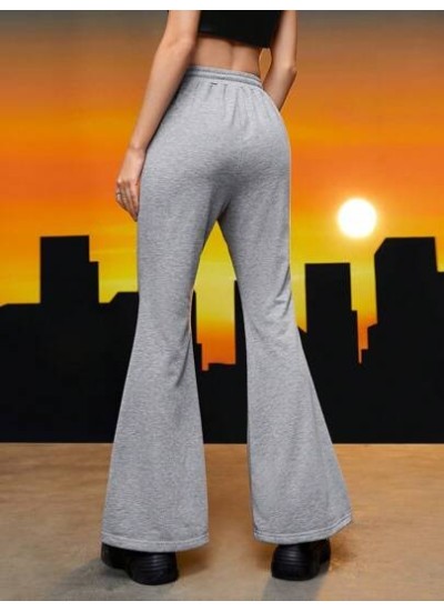 Figure Graphic Drawstring Waist Flare Leg Sweatpants - Choose Your Size