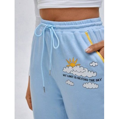 Anke Wonder Women?s High Drawstring Waist Fluffy Hem Sweatpants - Choose Your