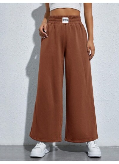 PETITE Women.s Wide Leg Sweatpants With Patch - Choose Your Size