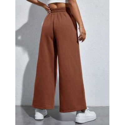 PETITE Women.s Wide Leg Sweatpants With Patch - Choose Your Size