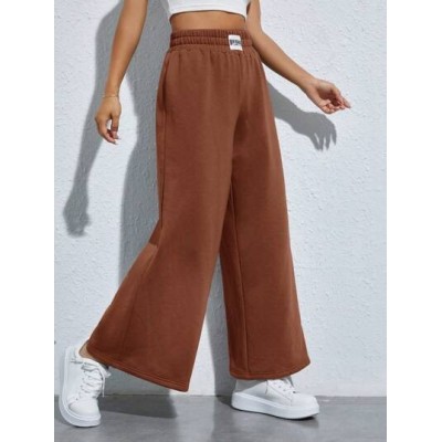 PETITE Women.s Wide Leg Sweatpants With Patch - Choose Your Size