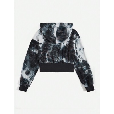 EZwear Tie Dye Drop Shoulder Drawstring Hoodie - Choose Your Size