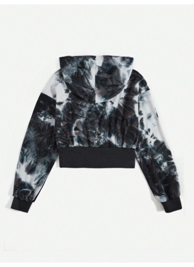 EZwear Tie Dye Drop Shoulder Drawstring Hoodie - Choose Your Size