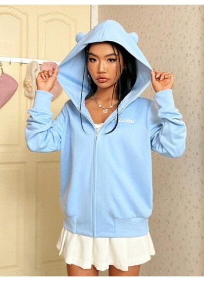 EZwear Women.s Cute Bear Ear Embroidered Hoodie - Choose Your Size